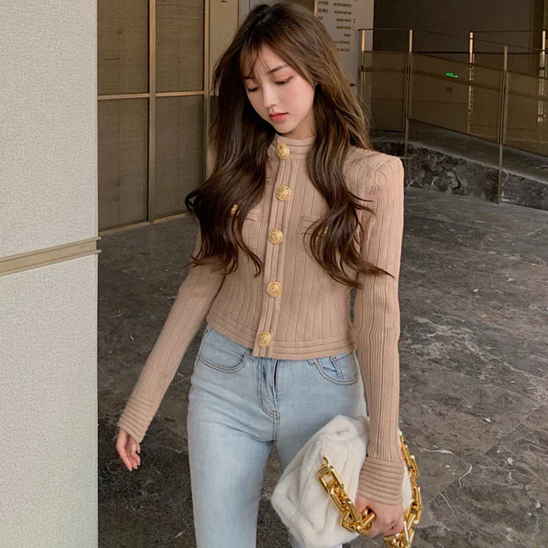 Cardigan tricoté coupe bureau - Samey