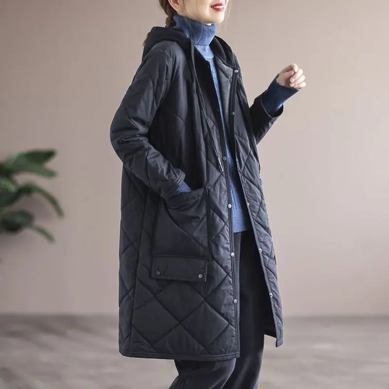 Veste longue doublée pour femme - Hatuisa