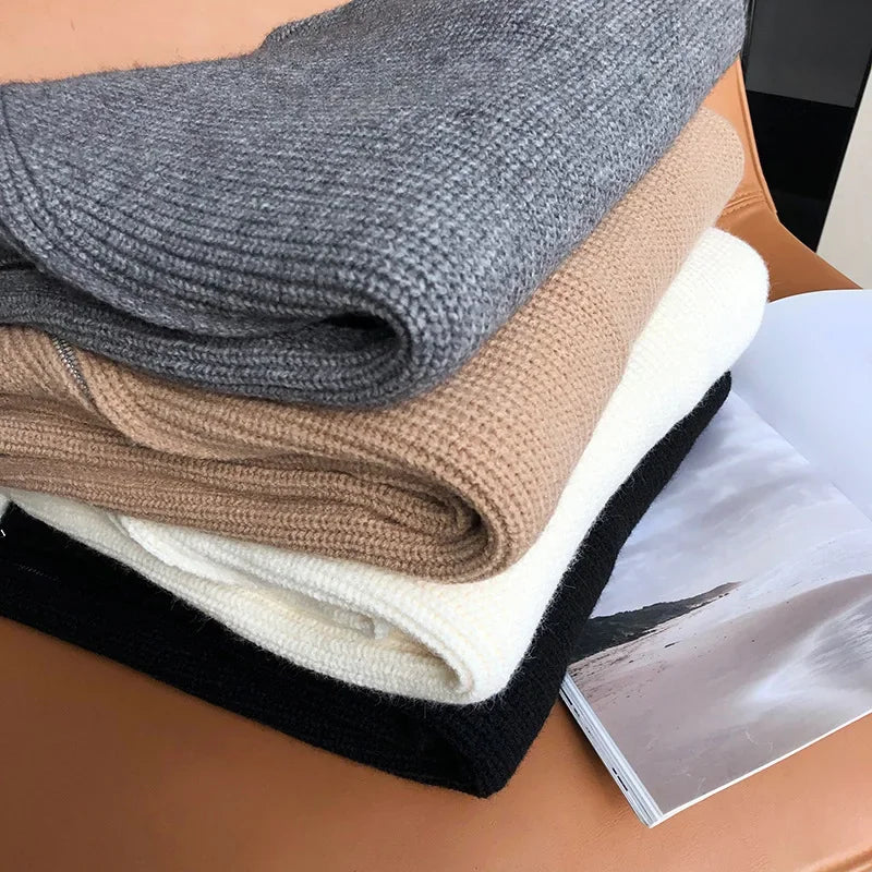 Catyla - Pull en maille côtelée avec ourlet asymétrique