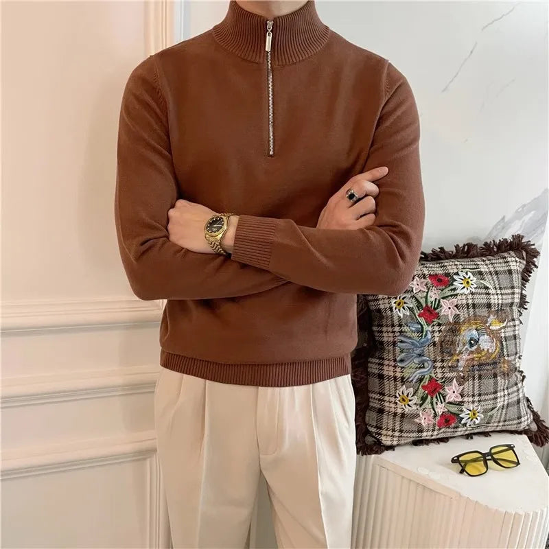 Pull d'hiver demi-zip - Leocadie