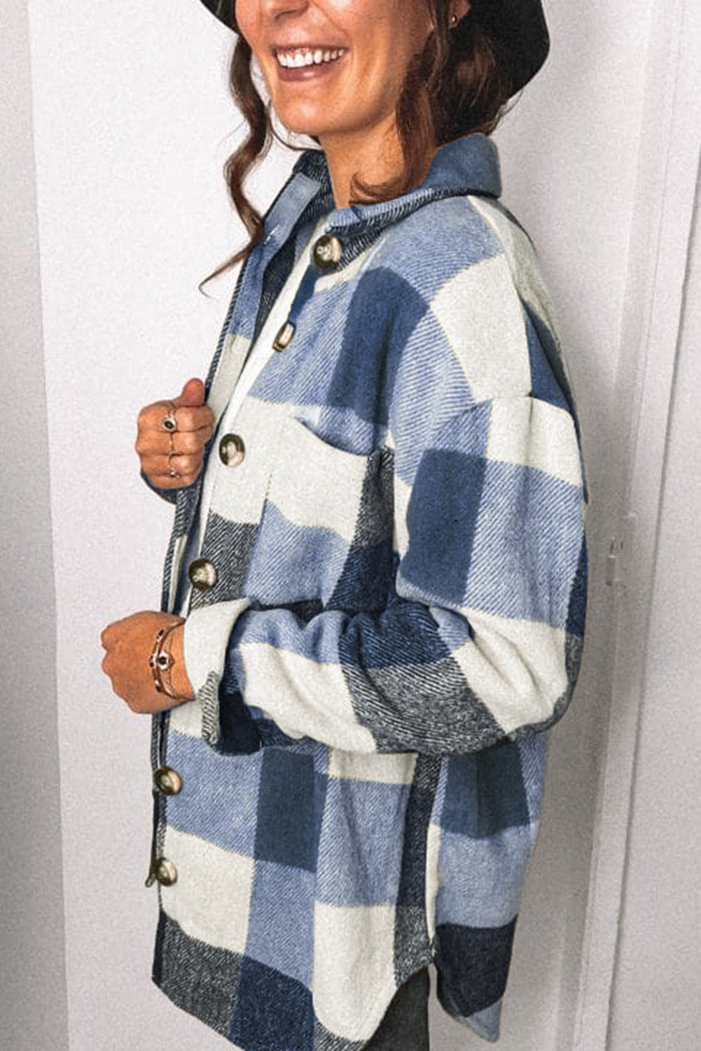 Veste à carreaux pour femme - Ainslie
