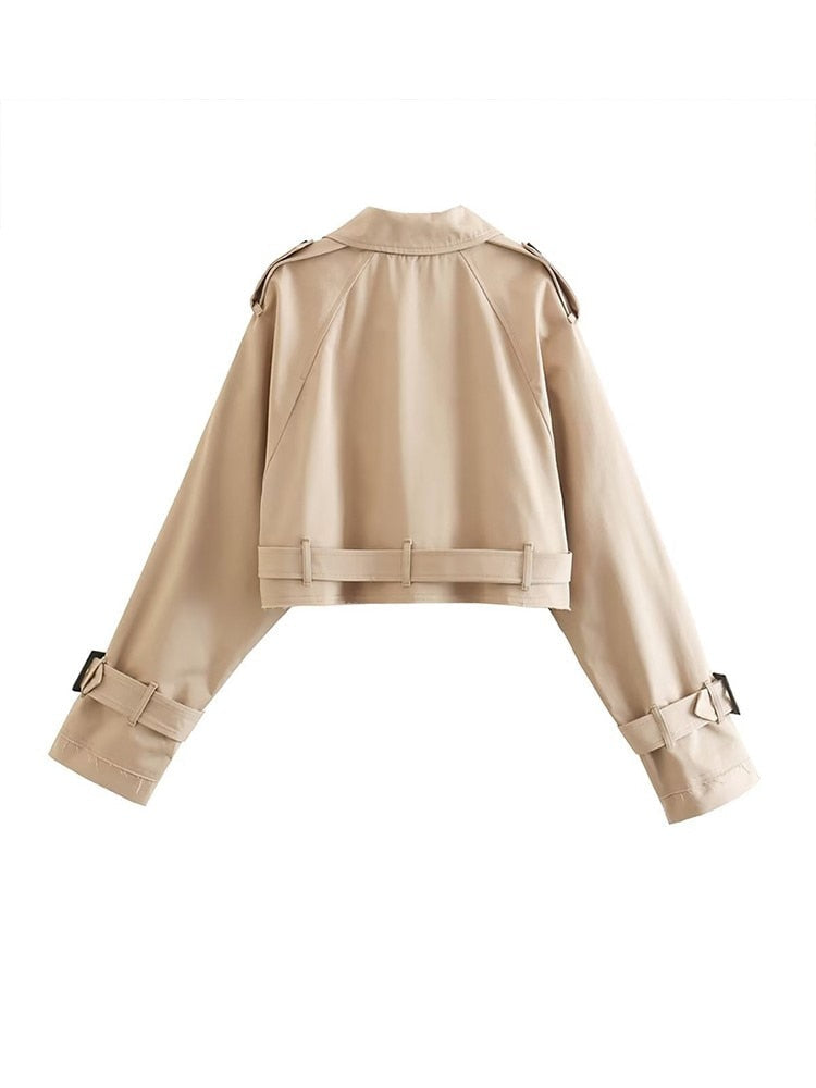 Trench-coat croisé beige