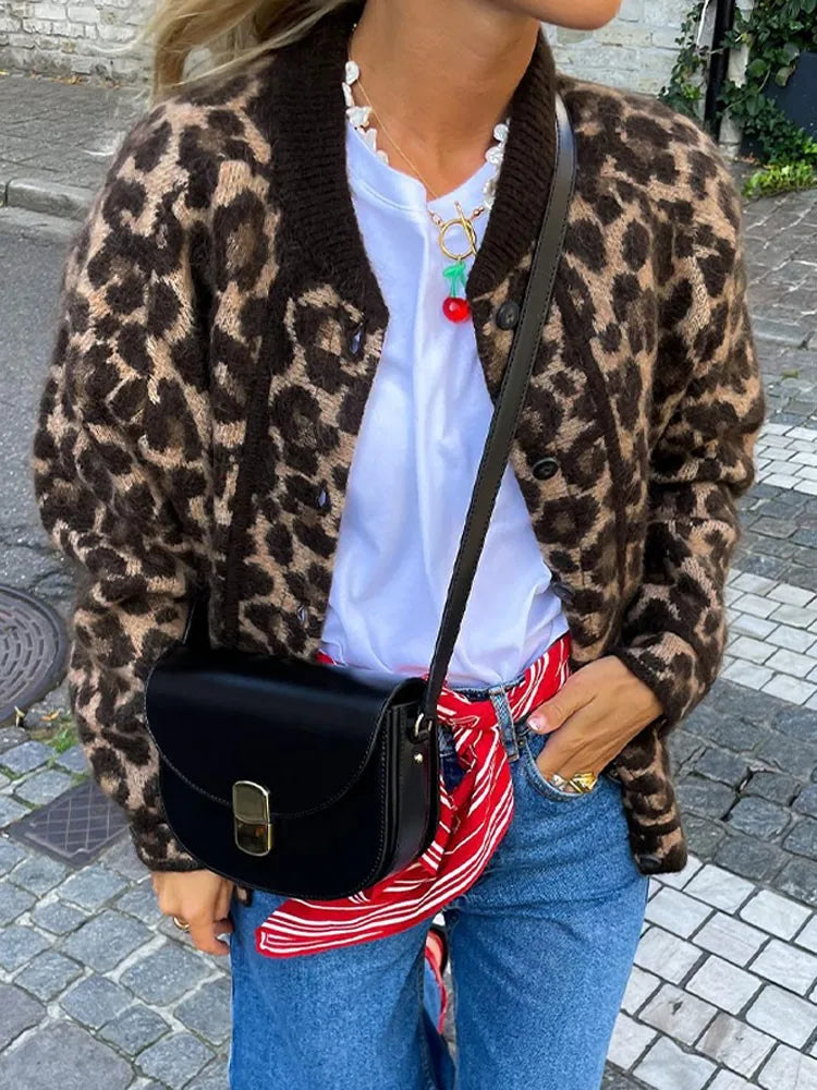 Odessa | Manteau élégant à imprimé léopard pour femmes