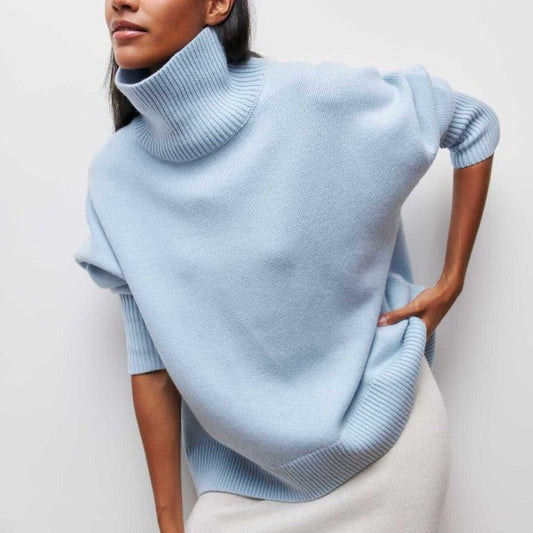 Mei - Col Roulé en Coton Oversize Confortable pour Femmes