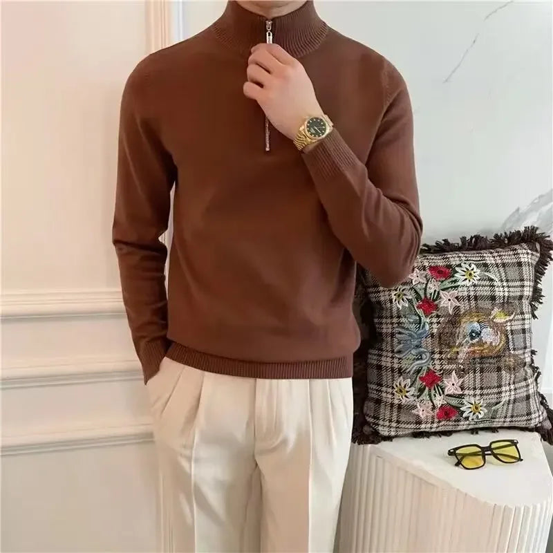 Pull d'hiver demi-zip - Leocadie
