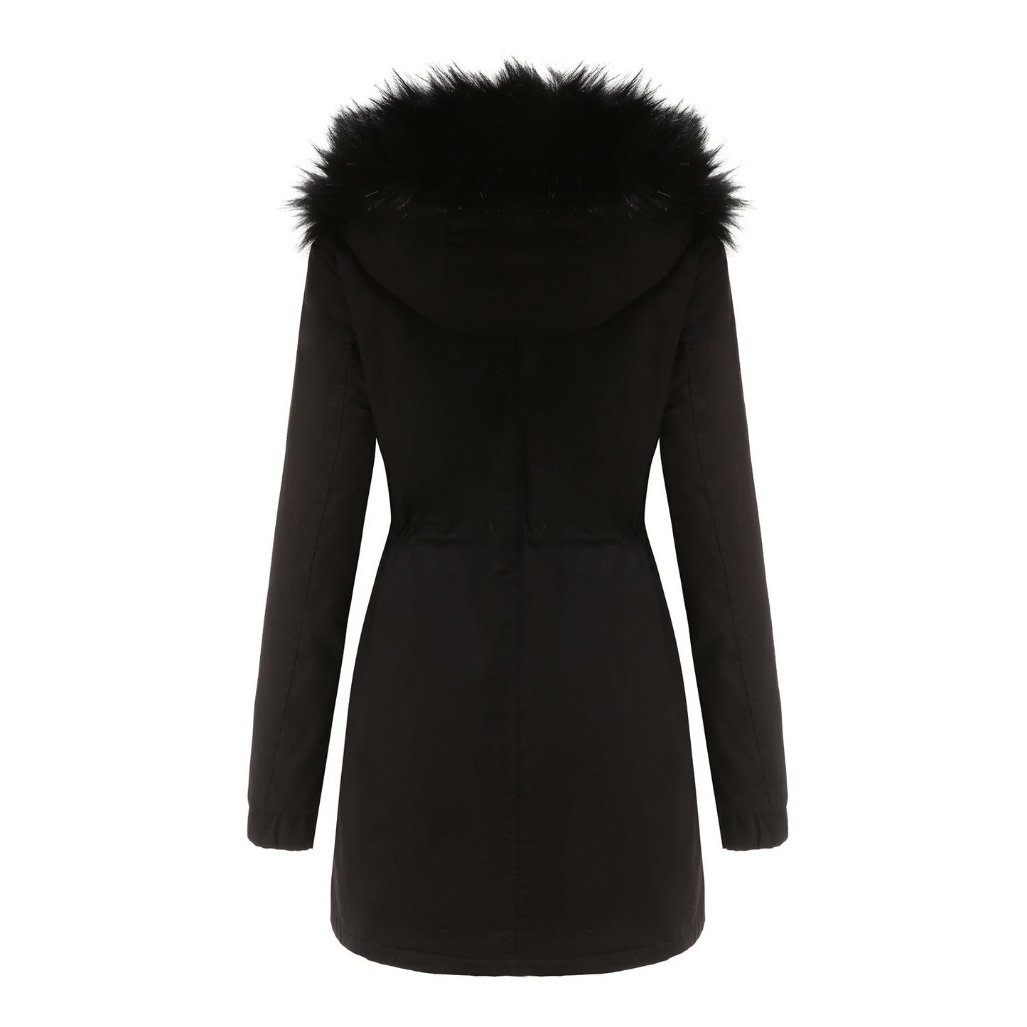 Sara - Manteau Parka Femme Mi-long avec Col en Fourrure Chic