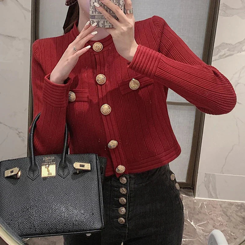 Cardigan tricoté coupe bureau - Samey