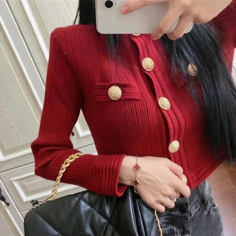 Cardigan tricoté coupe bureau - Samey