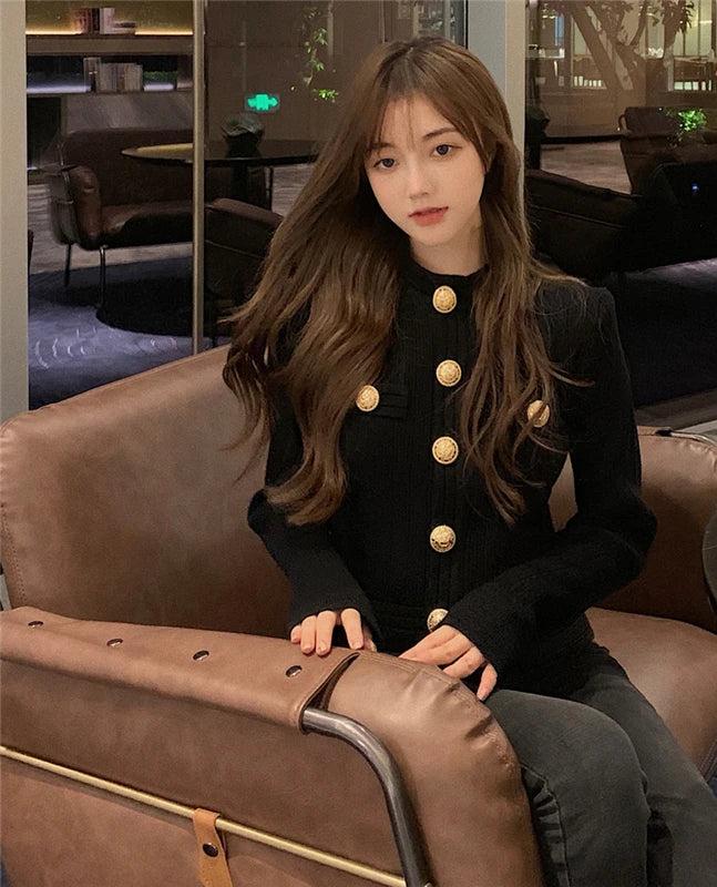 Cardigan tricoté coupe bureau - Samey