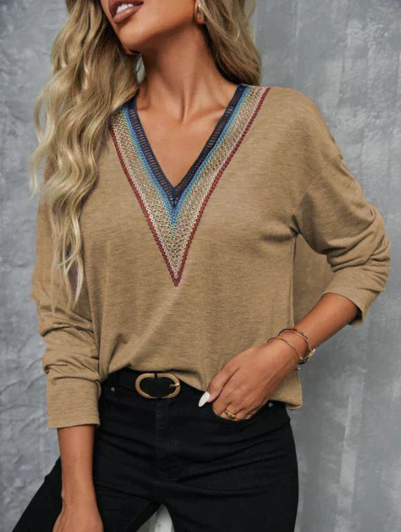 Ophelia - Blouse Classique et Confortable pour l'Automne pour Femmes