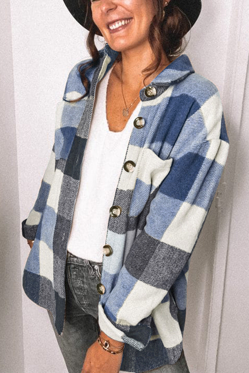 Veste à carreaux pour femme - Ainslie