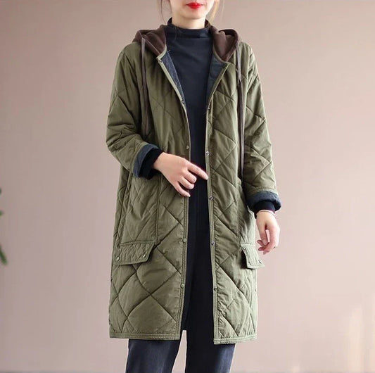 Veste longue doublée pour femme - Hatuisa