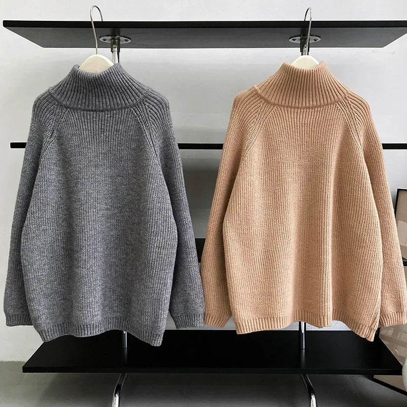 Catyla - Pull en maille côtelée avec ourlet asymétrique