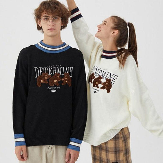 Grant | Pull en maille avec imprimé ours