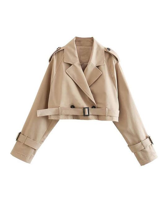 Trench-coat croisé beige