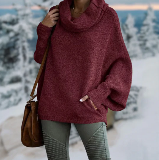 Liana - Pull col roulé élégant pour femme