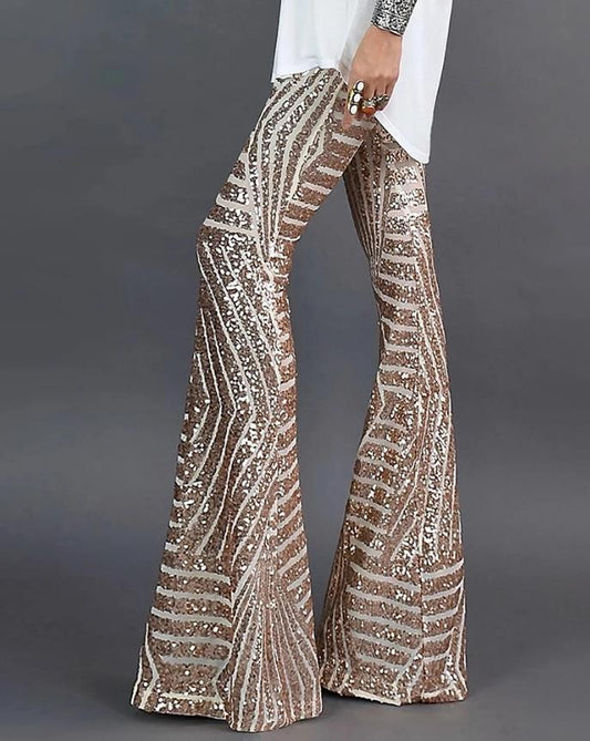 Annabeth - Pantalon de cérémonie à jambe large et paillettes
