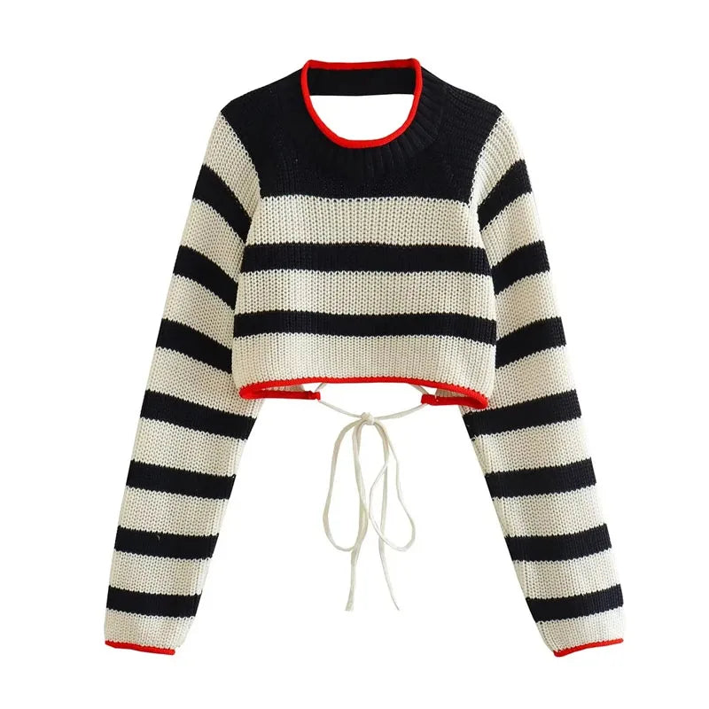 Pull rayé en tricot court - Mirjana