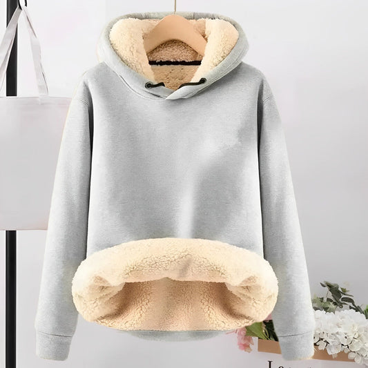 Mila - Veste à capuche en polaire Sherpa douillette pour femme