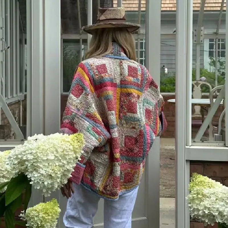 Veste chaude matelassée ethnique - Fabricia