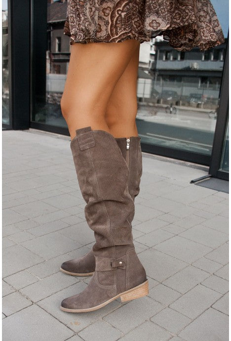 Bottes tendance et de soutien avec fermeture éclair et talon