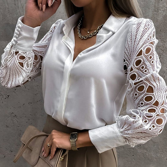 Manon - Blouse en Dentelle Stylée et Confortable pour Femmes