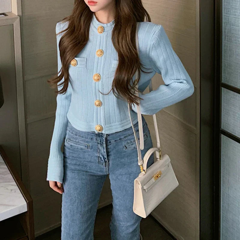 Cardigan tricoté coupe bureau - Samey