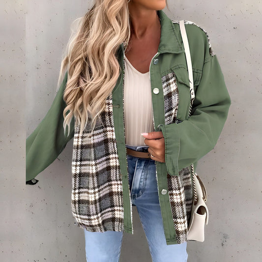 Veste à carreaux pour femme - Zimria