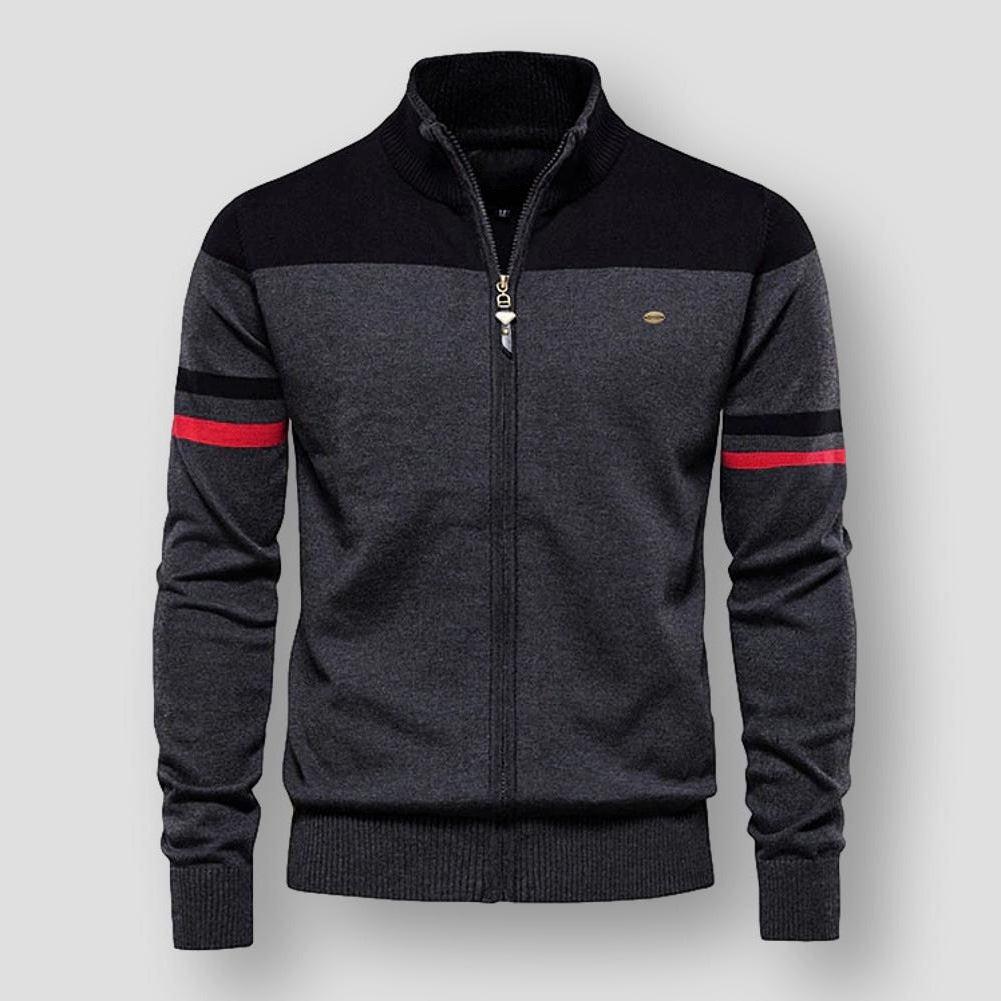 Tommy | Cardigan en tricot avec fermeture éclair et manches longues