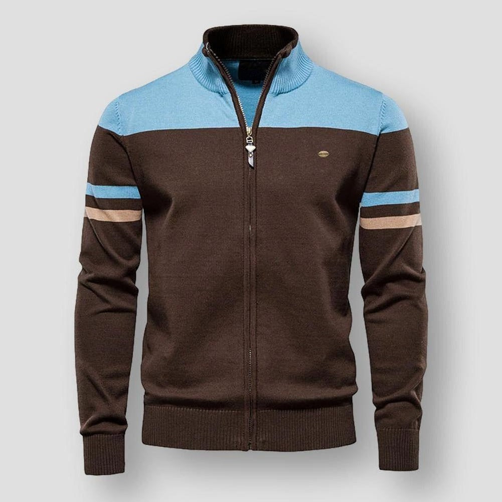 Tommy | Cardigan en tricot avec fermeture éclair et manches longues