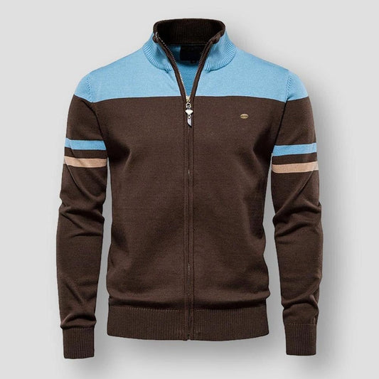 Tommy | Cardigan en tricot avec fermeture éclair et manches longues