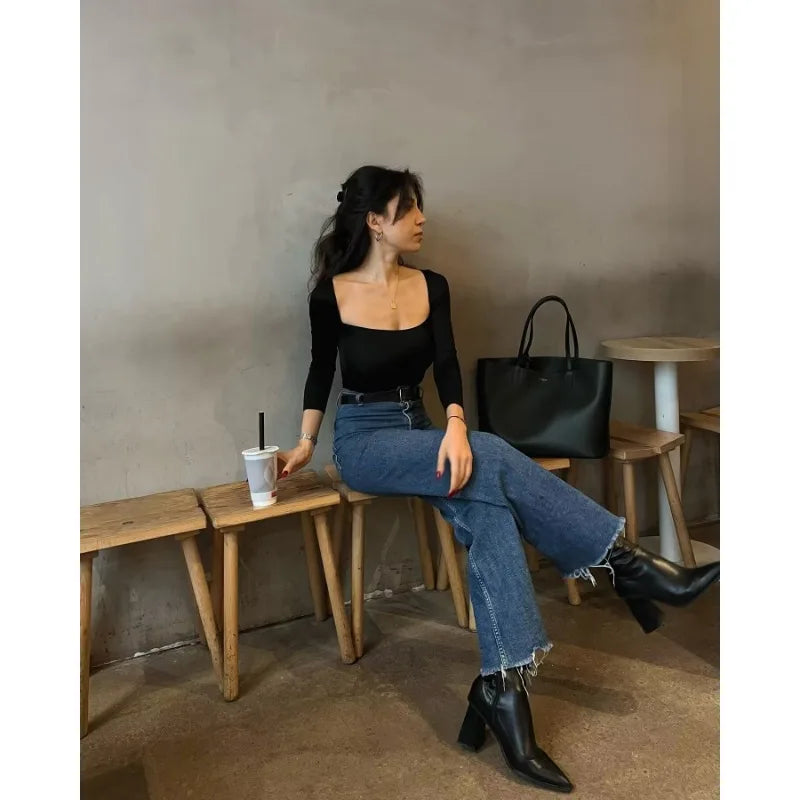 Pantalon vintage baggy à taille haute - Alfiva