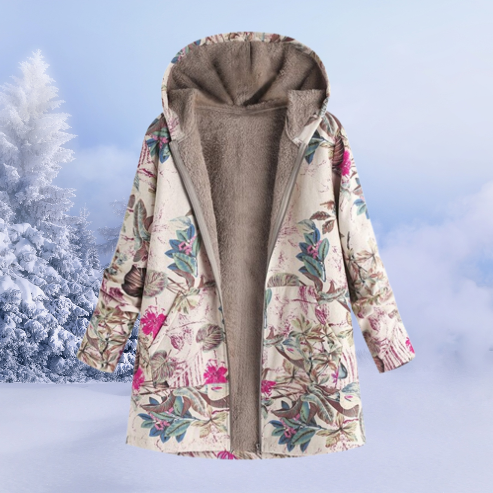 Elena - Sweat À Capuche D'Hiver À Fleurs