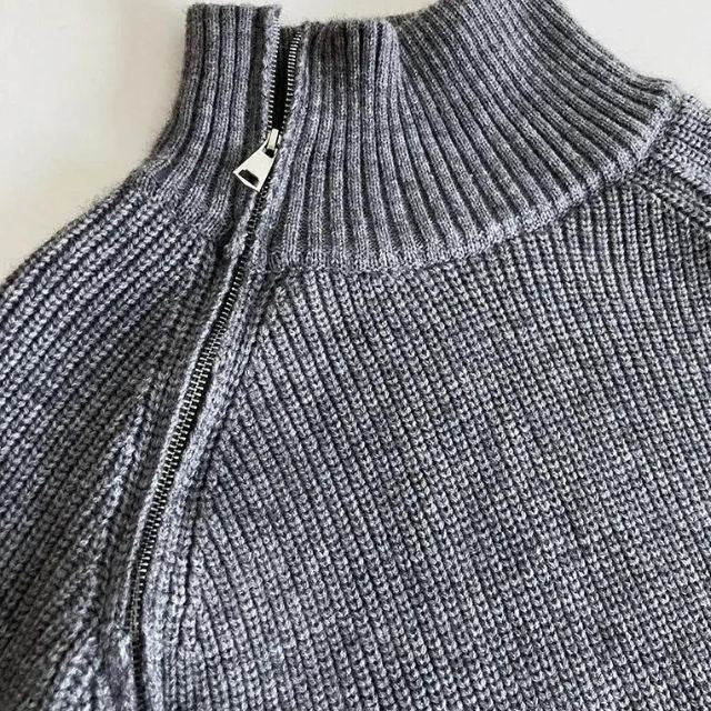 Catyla - Pull en maille côtelée avec ourlet asymétrique
