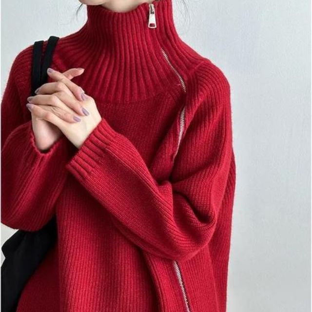 Catyla - Pull en maille côtelée avec ourlet asymétrique