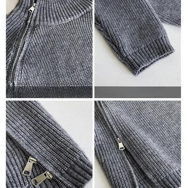 Catyla - Pull en maille côtelée avec ourlet asymétrique