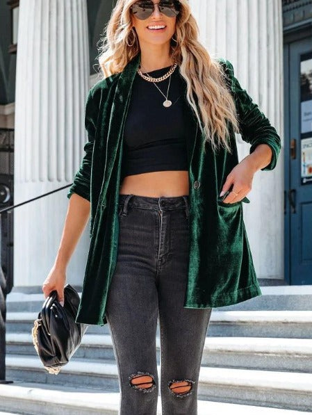 Alivia | Blazer en velours