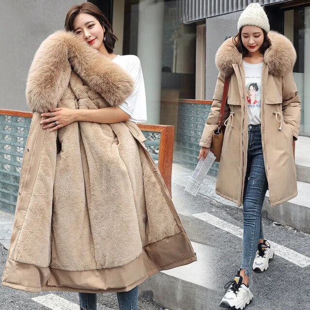 Veste d'hiver longue à capuche - Agafia