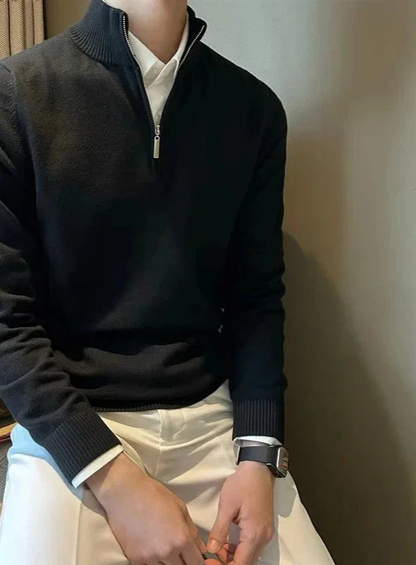 Pull d'hiver demi-zip - Leocadie