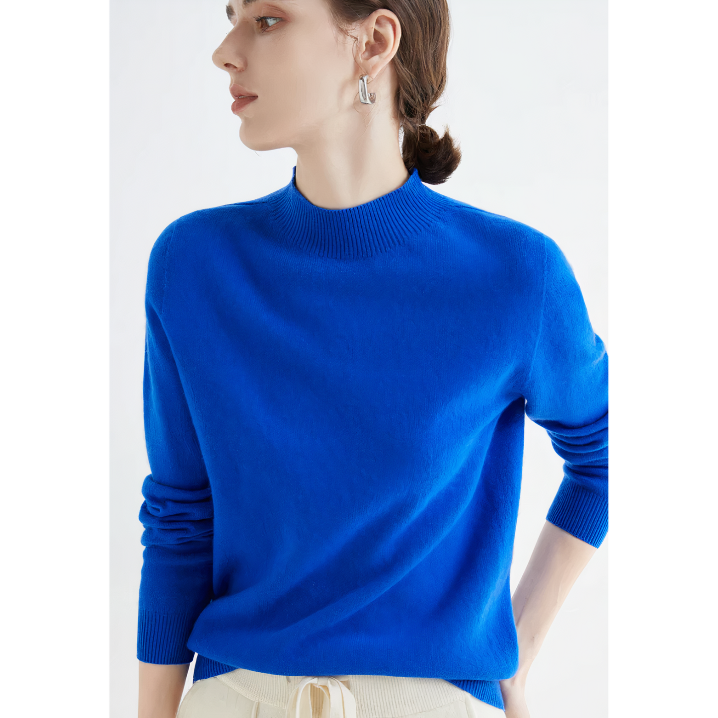 Pull chaud à col roulé pour femme - Alla