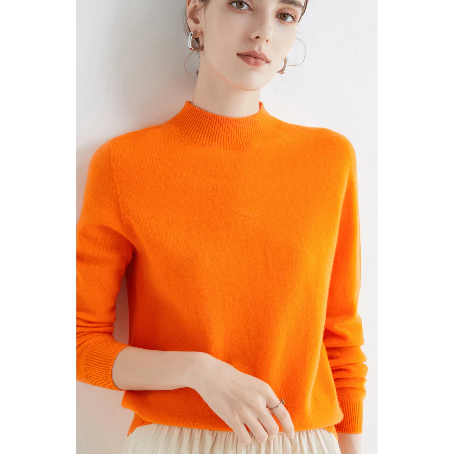 Pull chaud à col roulé pour femme - Alla