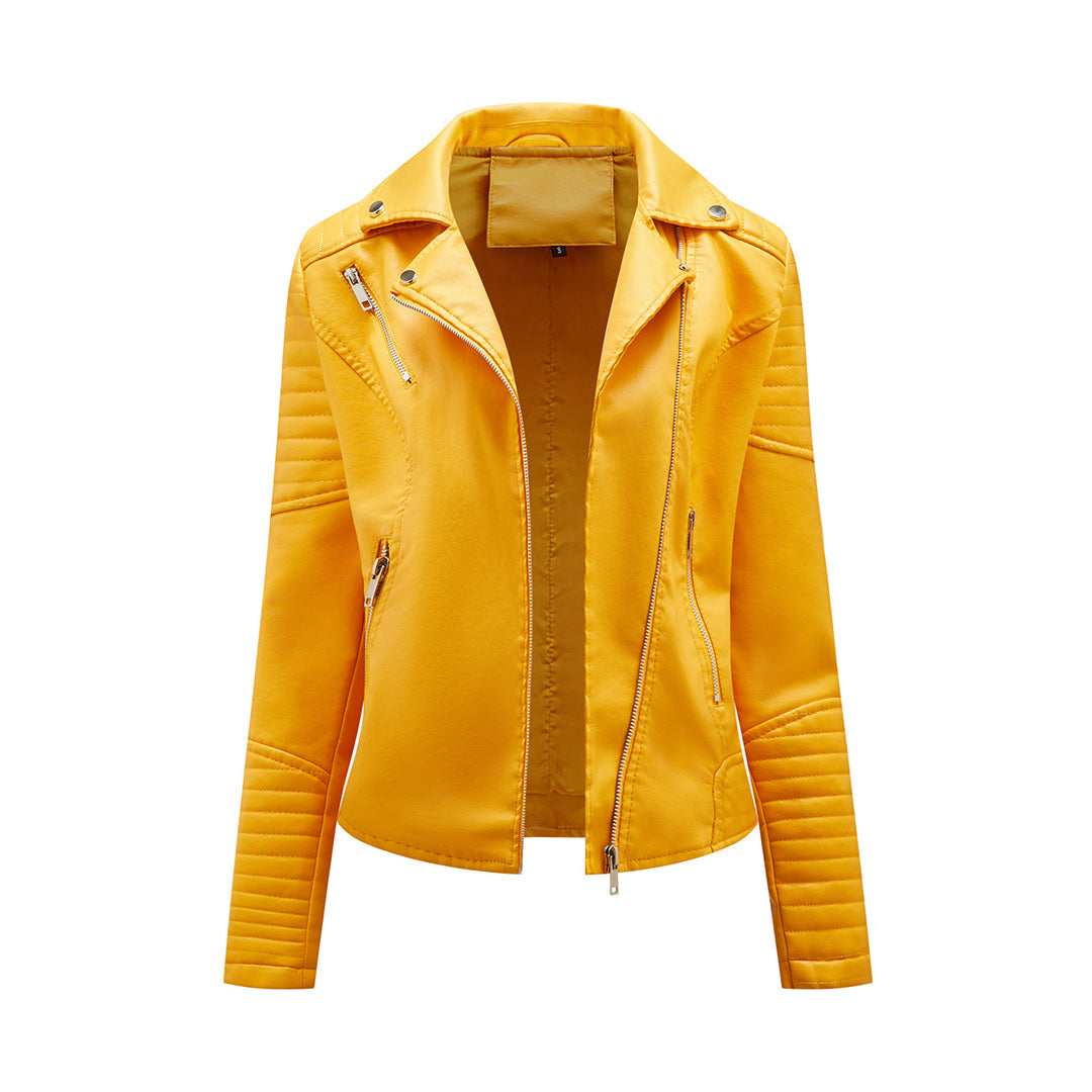 Veste en cuir entièrement zippée - Méribel