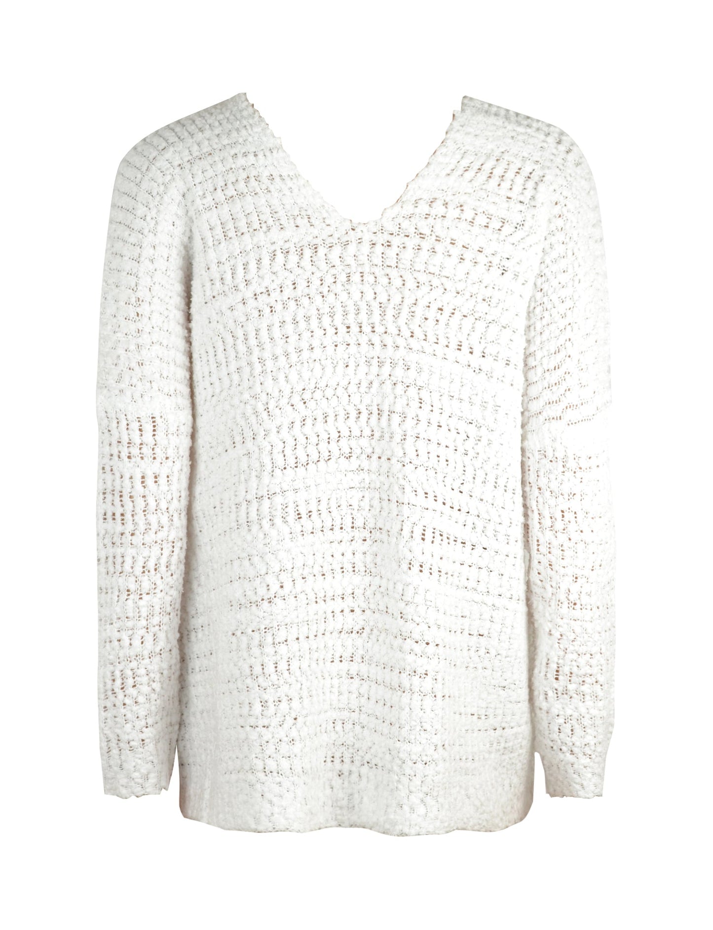 Celeste - Blanc Pull à une épaule avec détail aile d'ange pour femme