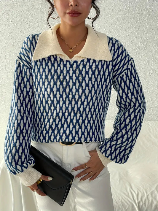 Pull avec col imprimé - Beliarosa
