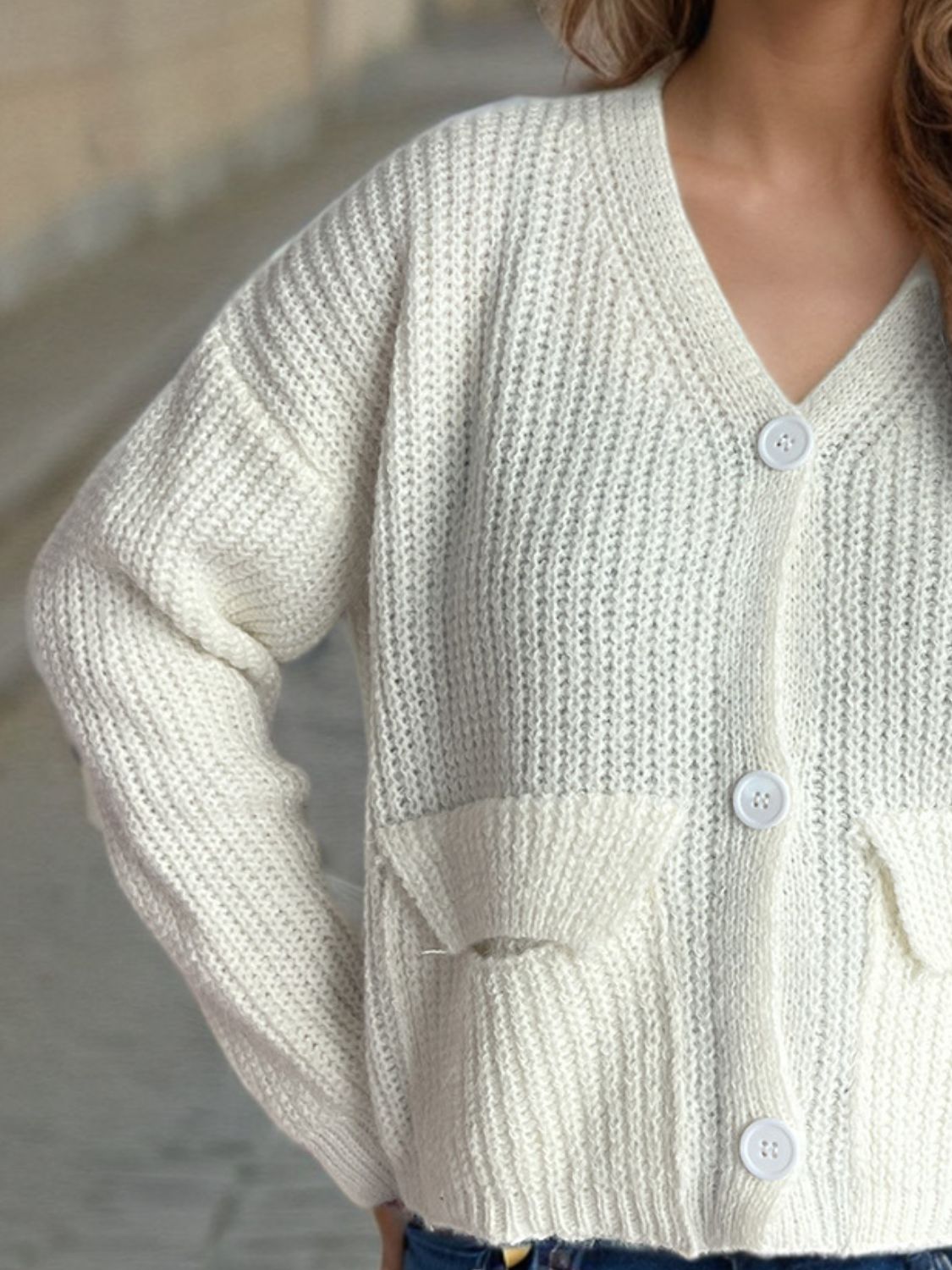 Lina - Cardigan boutonné à manches longues pour femme