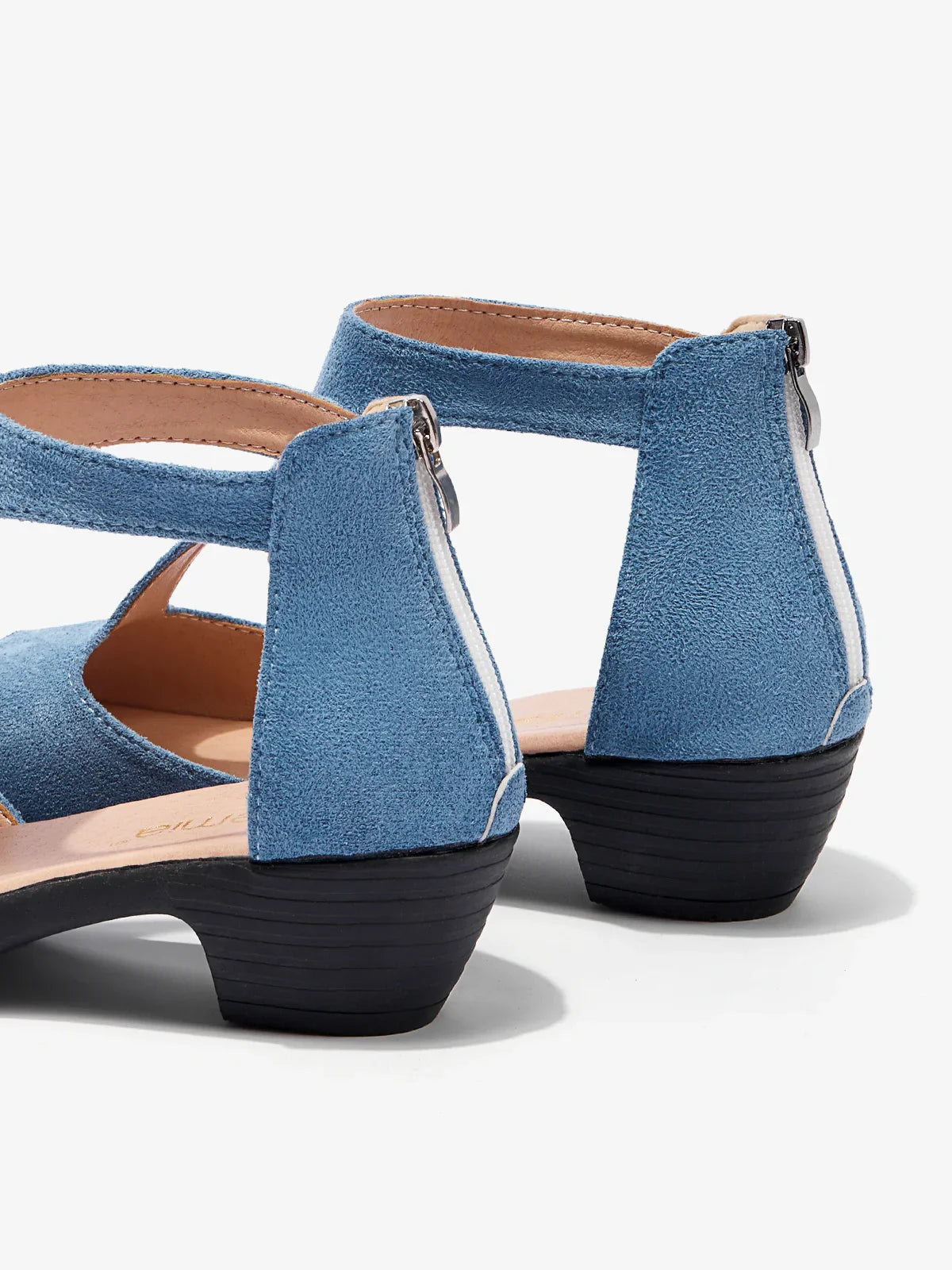 Daniela - Sandales découpées à talons hauts et confortables avec fermeture éclair au dos