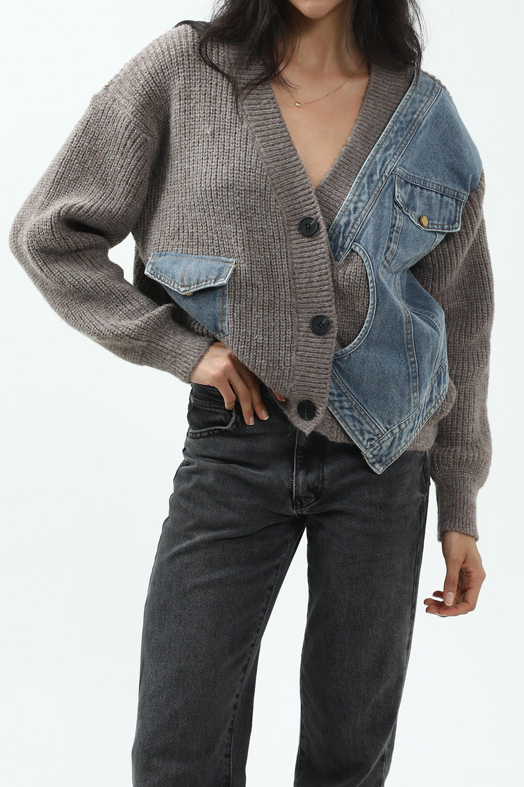 La Vie │ Cardigan asymétrique en denim