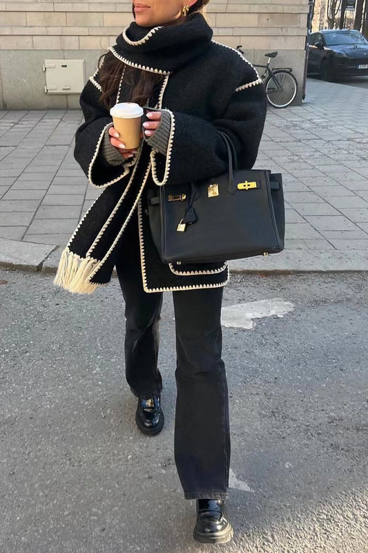 La Vie │ Manteau de laine avec écharpe