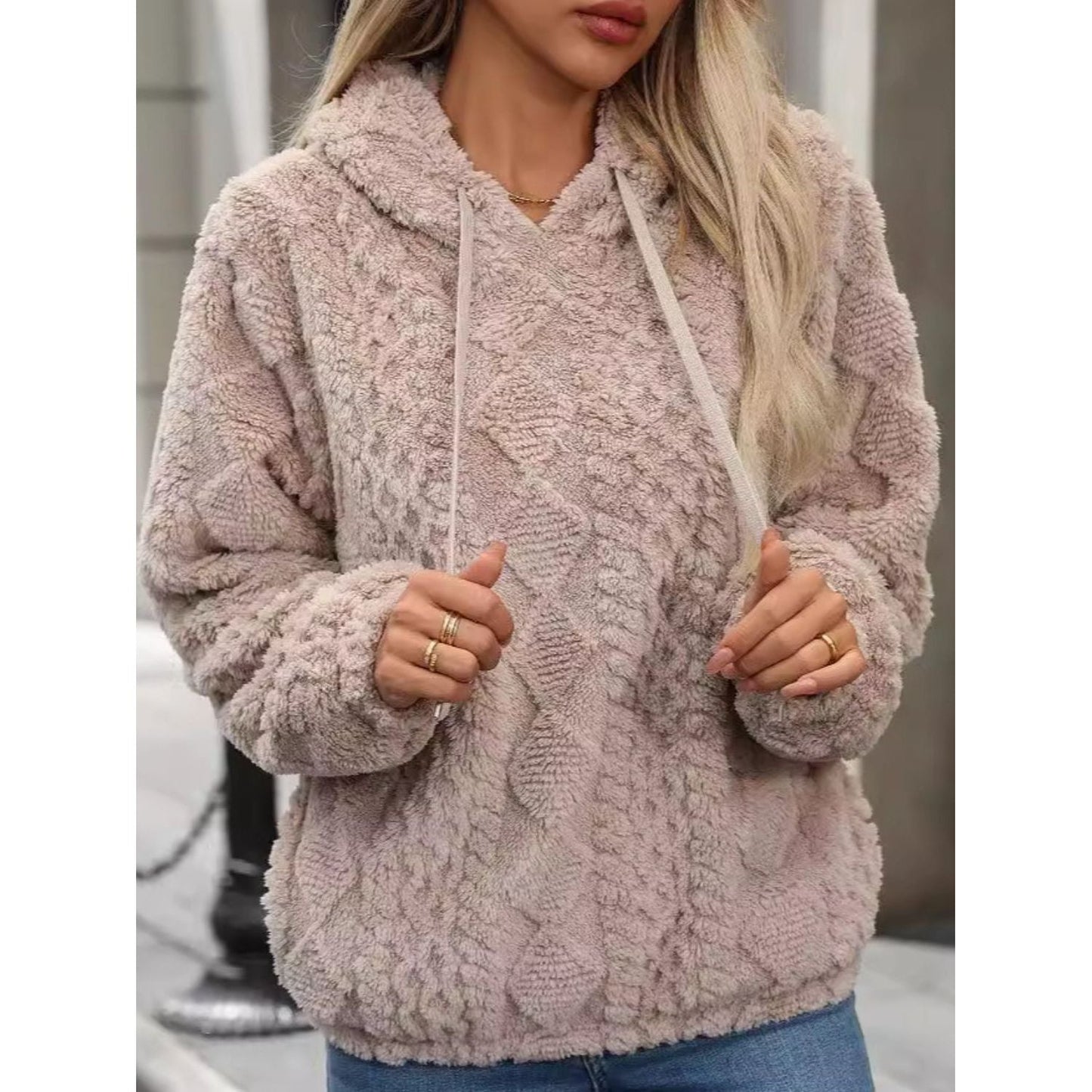Mila - Sweat à Capuche en Tissu Doux avec Manches Longues et Cordon pour Femme