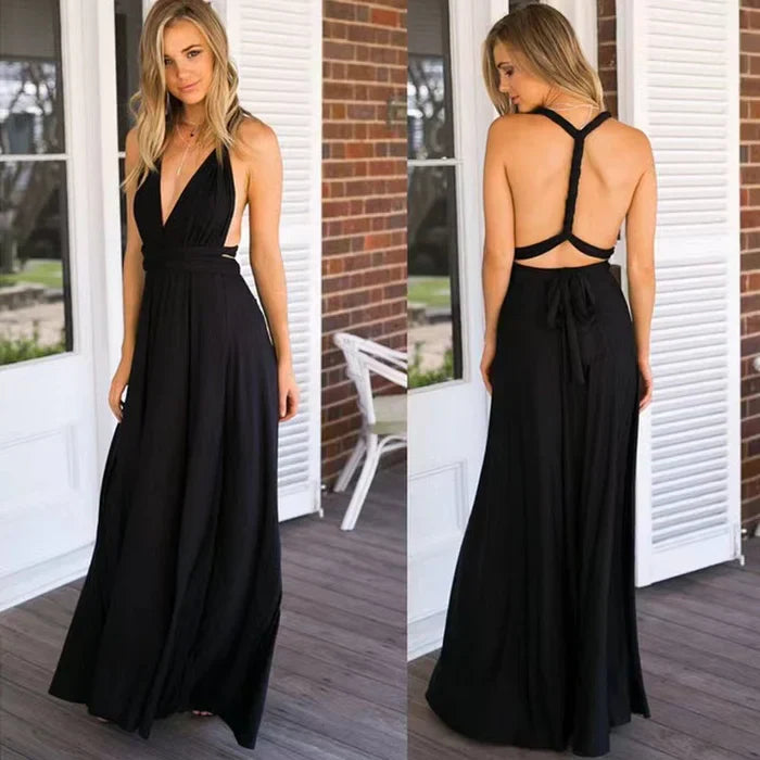 Janah - Robe portefeuille élastique à bretelles